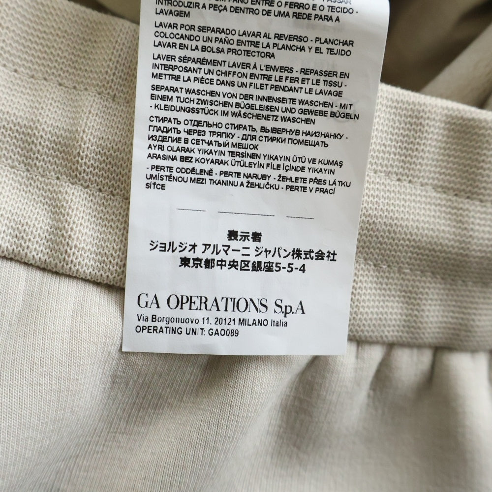 EMPORIO ARMANI(エンポリオアルマーニ) Lyocell-blend jersey joggers リヨセルブレンド ジャージ ジョガーパンツ トラックパンツ ベージュ 6D1PL7 1JOTZ