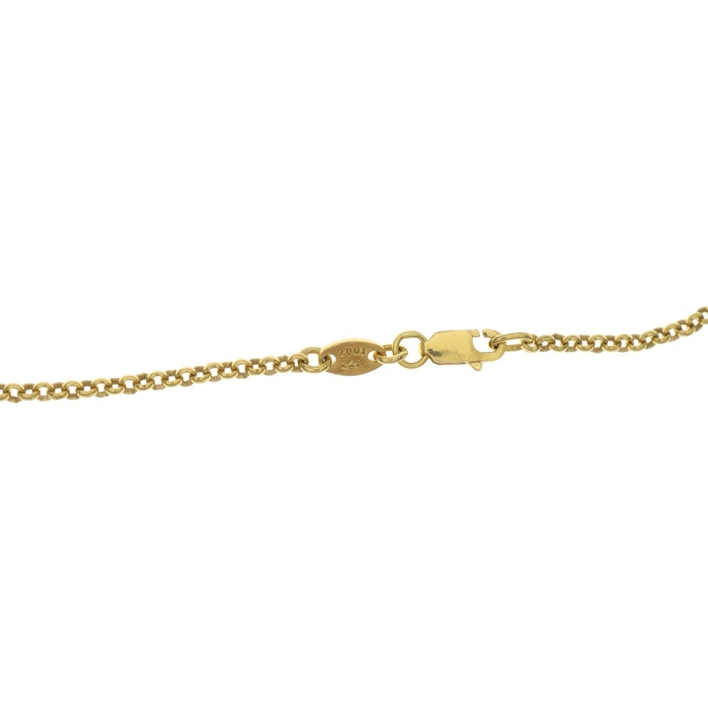 CHROME HEARTS(クロムハーツ) OLD 22K NECKCHAIN R16 オールド ロールチェーンネックレス 16inch ゴールド