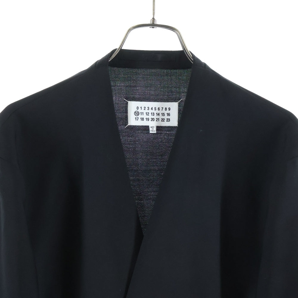 Maison Margiela(メゾンマルジェラ) ノーカラー テーラードジャケット ボタンレス ブラック S50BN0447 S44330