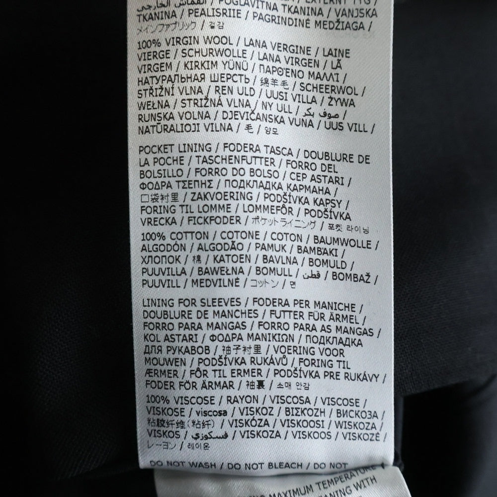 Maison Margiela(メゾンマルジェラ) ノーカラー テーラードジャケット ボタンレス ブラック S50BN0447 S44330