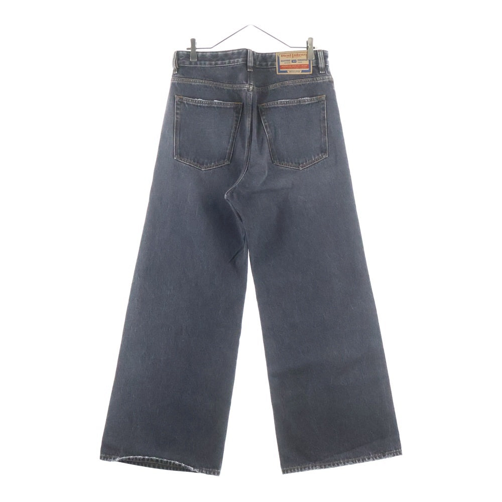 DIESEL(ディーゼル) D-RISE ダメージ加工 バギーデニムパンツ ブラック A06371