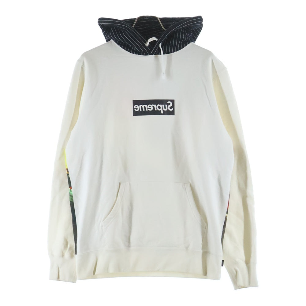 SUPREME(シュプリーム) 14SS×COMME des GARCONS SHIRT Box Logo Pullover Hoodie コムデギャルソン シャツ ボックスロゴ スウェット プルオーバーパーカー ホワイト/ブラック