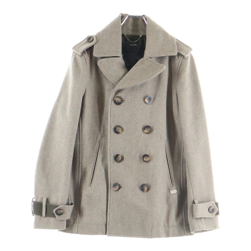 DIESEL(ディーゼル) タイプ N76 P コート エポーレット ウール ボタン コート ブラウン