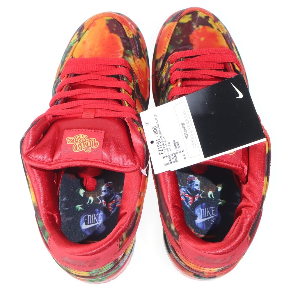 NIKE SB(ナイキエスビー) ×THE WIZARD OF OZ DUNK LOW PRO WOO QS POPPY FIELD FZ1291-600 オズの魔法使い ダンクロー ローカットスニーカー レッド US8.5/26.5cm