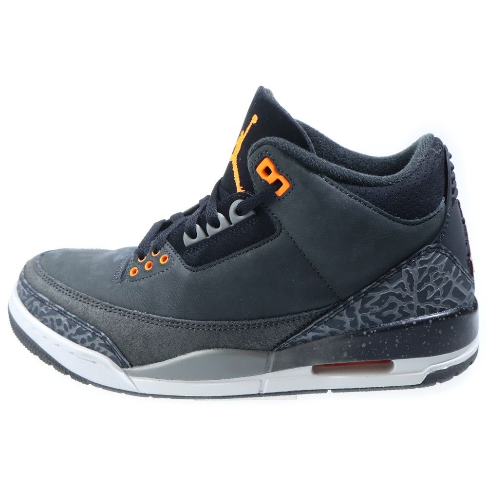 NIKE(ナイキ) AIR JORDAN 3 RETRO FEAR CT8532-080 エア ジョーダン 3 レトロ フィアー ミッドカットスニーカー グレー/ブラック US8.5/26.5cm