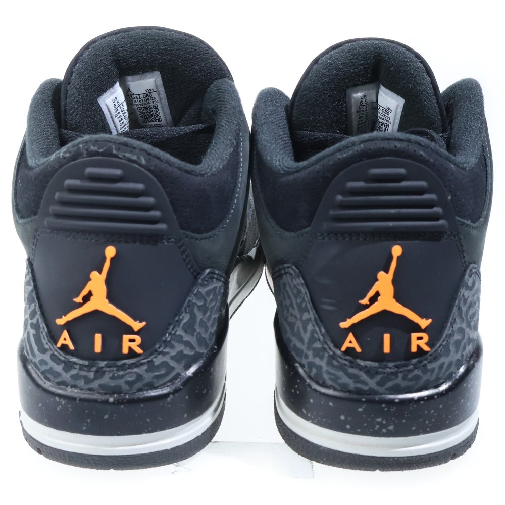 NIKE(ナイキ) AIR JORDAN 3 RETRO FEAR CT8532-080 エア ジョーダン 3 レトロ フィアー ミッドカットスニーカー グレー/ブラック US8.5/26.5cm