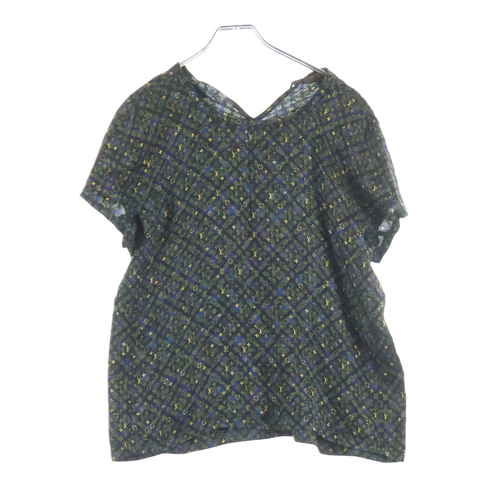 LOUIS VUITTON(ルイヴィトン) 10AW モノグラム 総柄デザイン シルク ブラウス レディース マルチカラー RW102W WRBL03VA5
