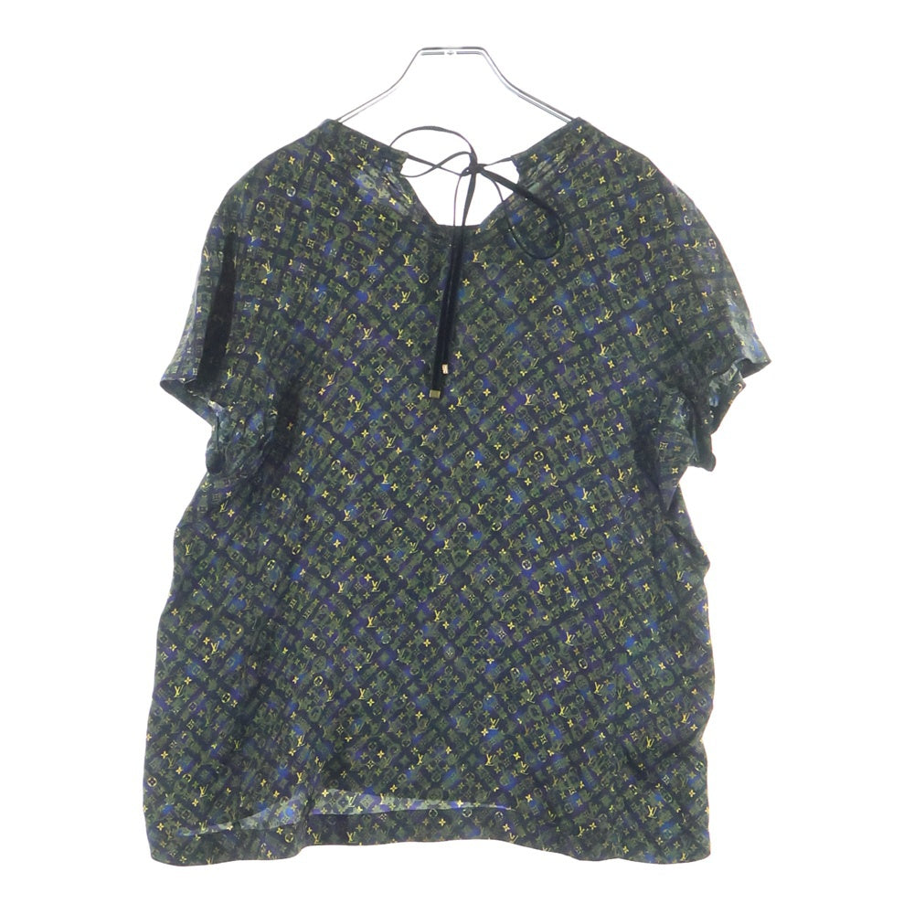LOUIS VUITTON(ルイヴィトン) 10AW モノグラム 総柄デザイン シルク ブラウス レディース マルチカラー RW102W WRBL03VA5