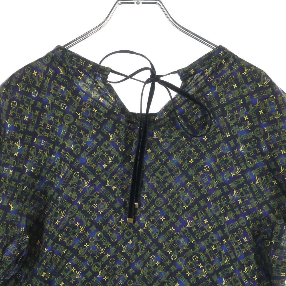 LOUIS VUITTON(ルイヴィトン) 10AW モノグラム 総柄デザイン シルク ブラウス レディース マルチカラー RW102W WRBL03VA5