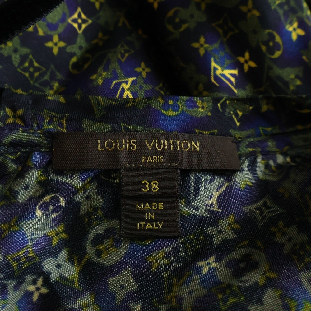 LOUIS VUITTON(ルイヴィトン) 10AW モノグラム 総柄デザイン シルク ブラウス レディース マルチカラー RW102W WRBL03VA5