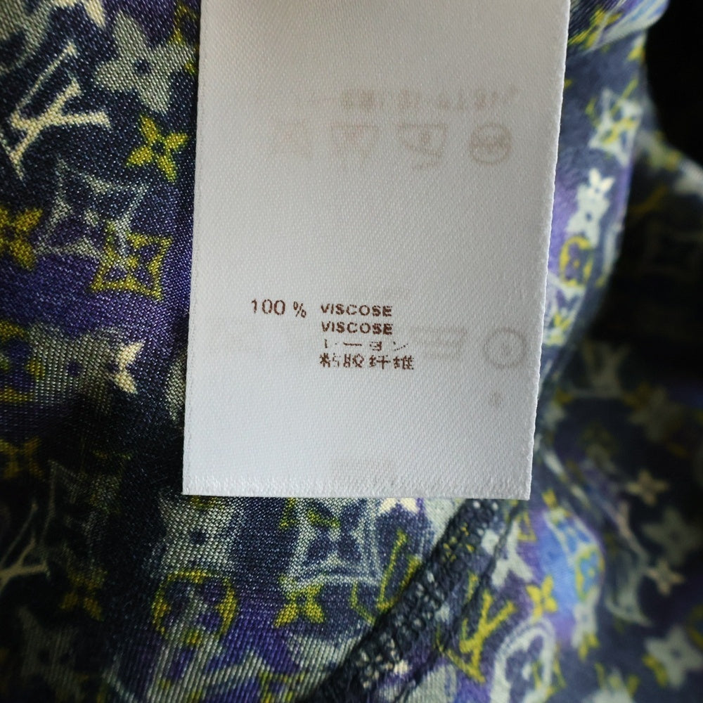 LOUIS VUITTON(ルイヴィトン) 10AW モノグラム 総柄デザイン シルク ブラウス レディース マルチカラー RW102W WRBL03VA5