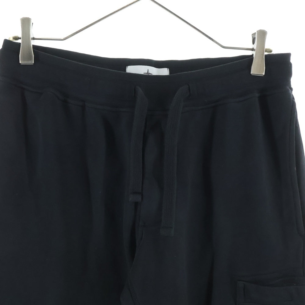 STONE ISLAND(ストーンアイランド) LOGO PATCH CARGO JOGGER 腕章 スウェット カーゴ パンツ 811564551 ブラック
