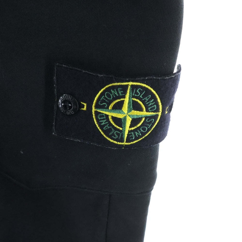 STONE ISLAND(ストーンアイランド) LOGO PATCH CARGO JOGGER 腕章 スウェット カーゴ パンツ 811564551 ブラック