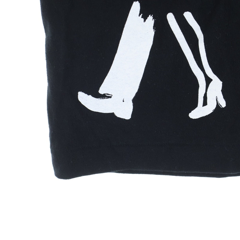 BLACK COMME des GARCONS(ブラックコムデギャルソン) FLIP PAGWSKI プリントロゴ 半袖Tシャツ カットソー 綿天竺 ブラック 1M-T503
