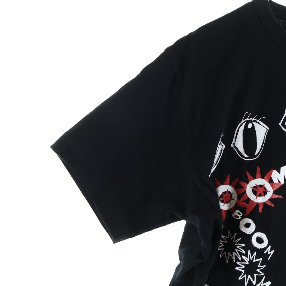 BLACK COMME des GARCONS(ブラックコムデギャルソン) FLIP PAGWSKI プリントロゴ 半袖Tシャツ カットソー 綿天竺 ブラック 1M-T503