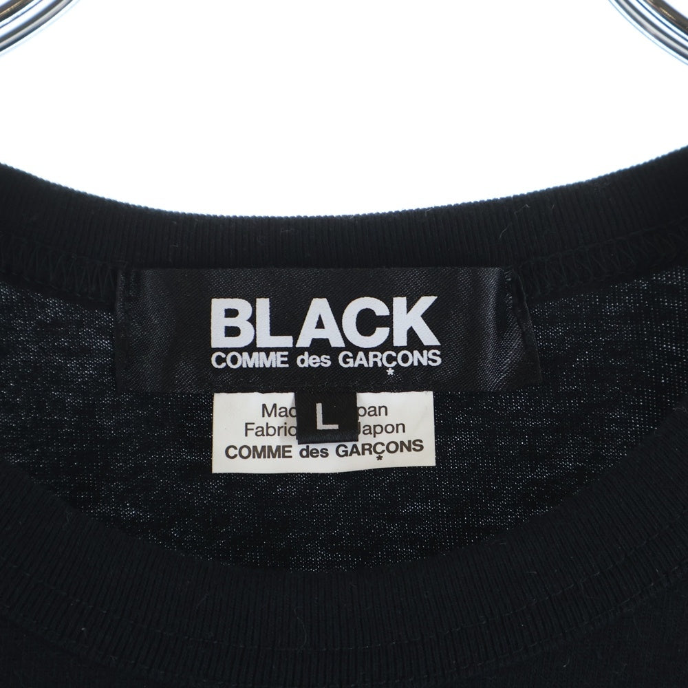 BLACK COMME des GARCONS(ブラックコムデギャルソン) FLIP PAGWSKI プリントロゴ 半袖Tシャツ カットソー 綿天竺 ブラック 1M-T503