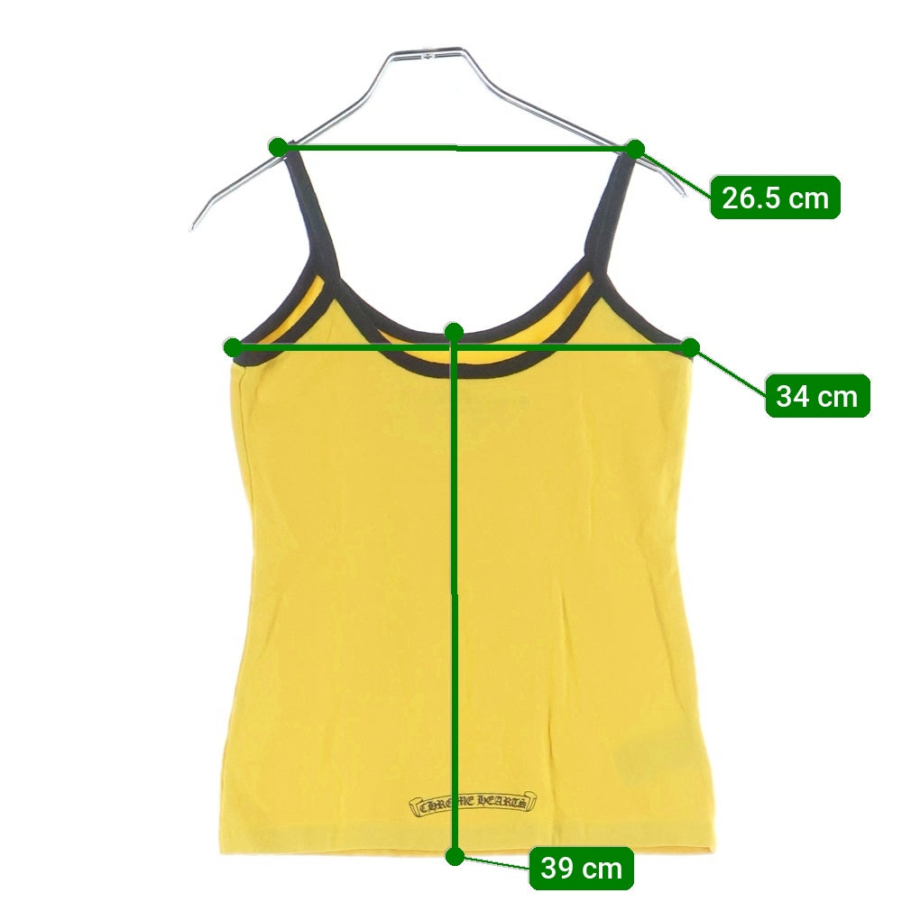 CHROME HEARTS(クロムハーツ) ホースシュープリント キャミソール タンクトップ イエロー/ブラック レディース