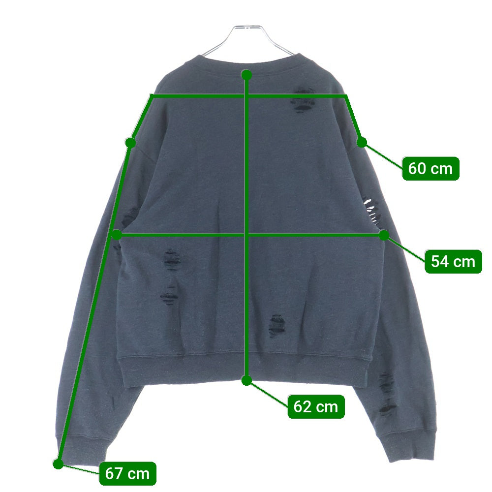 Acne Studios(アクネ ストゥディオズ) 25SS ロゴプリント スウェットクルーネックシャツ グレー FN-UX-SWEA000044