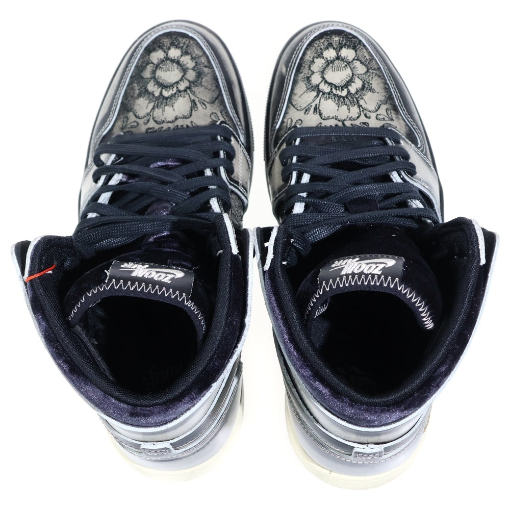 NIKE(ナイキ) Air Jordan 1 High Zoom CMFT 2 Dia De Muertos FQ8155-010 エアジョーダン1 ハイ ズーム CMFT 2 ディア デ ムエルトス ブラック/グレー 27.5cm/US9.5
