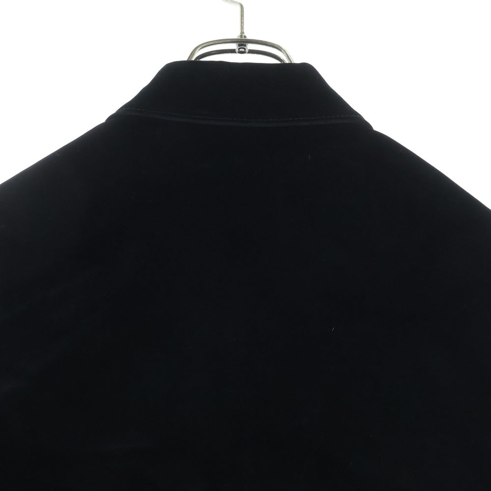 PRADA(プラダ) トライアングルロゴ コットンベルベット ブルゾン ジャケット ブラック SGB999 S221 12HO
