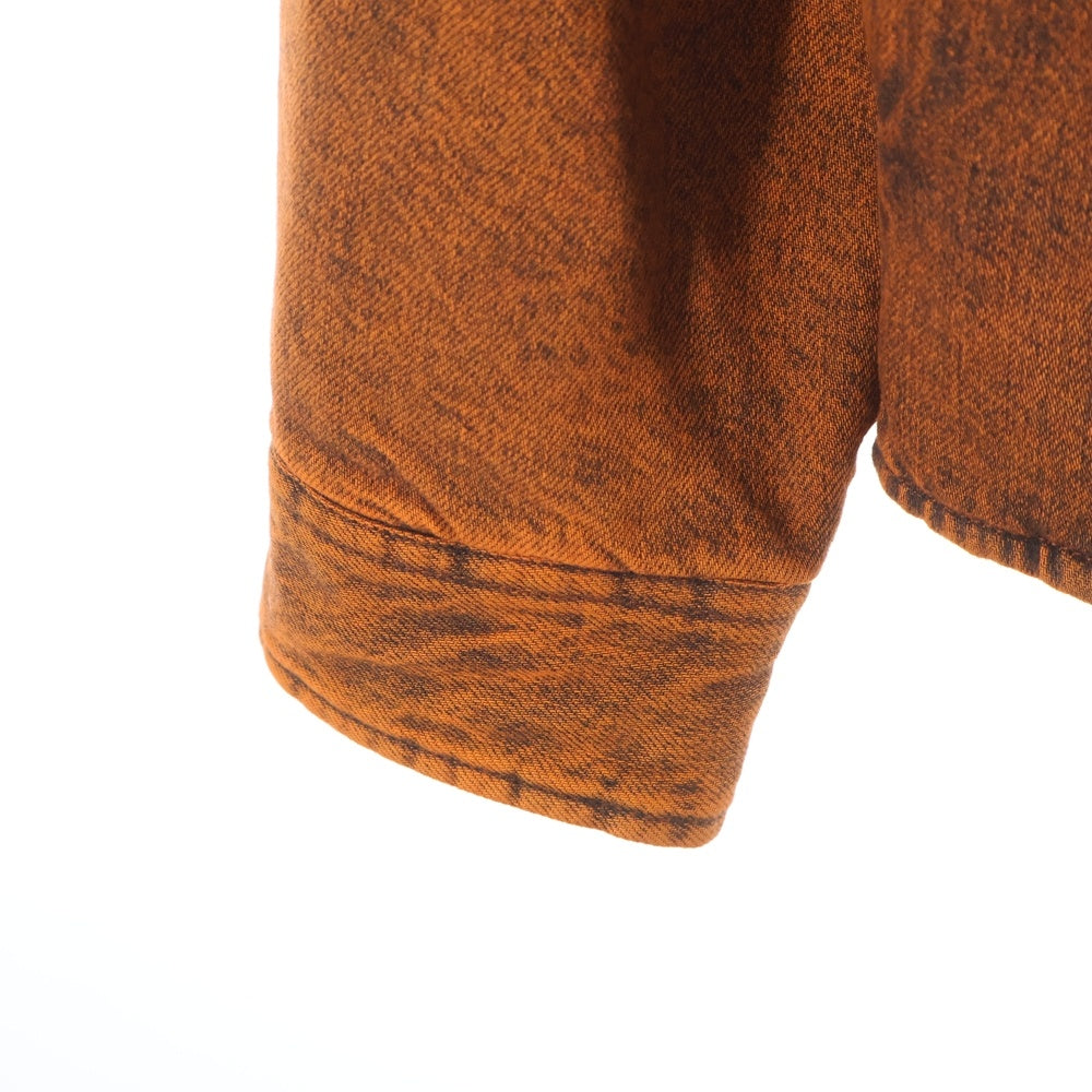 SUPREME(シュプリーム) 25AW Faux Shearling Lined Work Shirt フェイクシアリング ロゴエンブロイダリー ワークジャケット デニムシャツ オレンジ