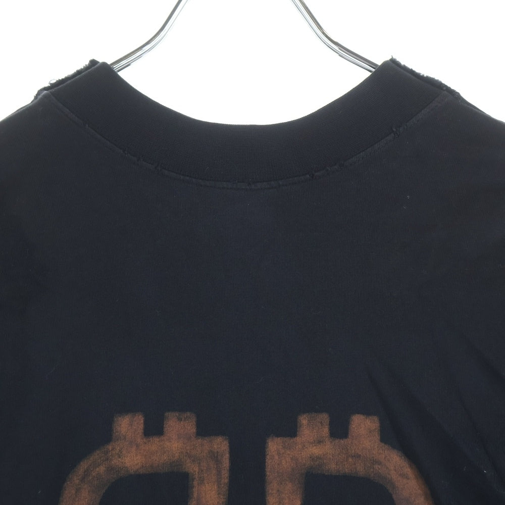 BALENCIAGA(バレンシアガ) 24AW ZL/S Double Front T-Shirts パリムーンプリント ロングスリーブ 長袖Tシャツカットソー ブラック 791613 TQVY2