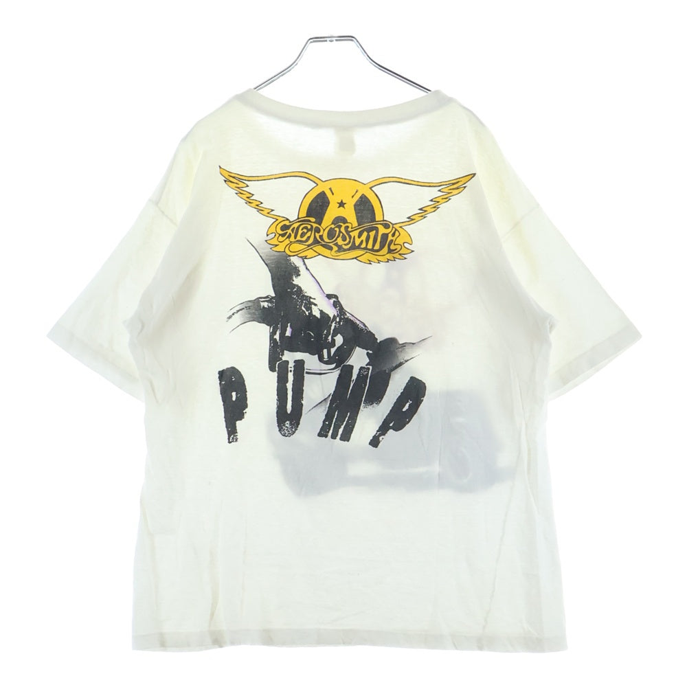 VINTAGE(ヴィンテージ) 80S AEROSMITH PUMP エアロスミス パンプ 両面プリント半袖Tシャツ カットソー ホワイト