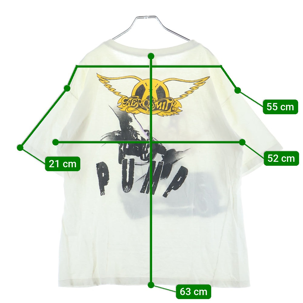 VINTAGE(ヴィンテージ) 80S AEROSMITH PUMP エアロスミス パンプ 両面プリント半袖Tシャツ カットソー ホワイト