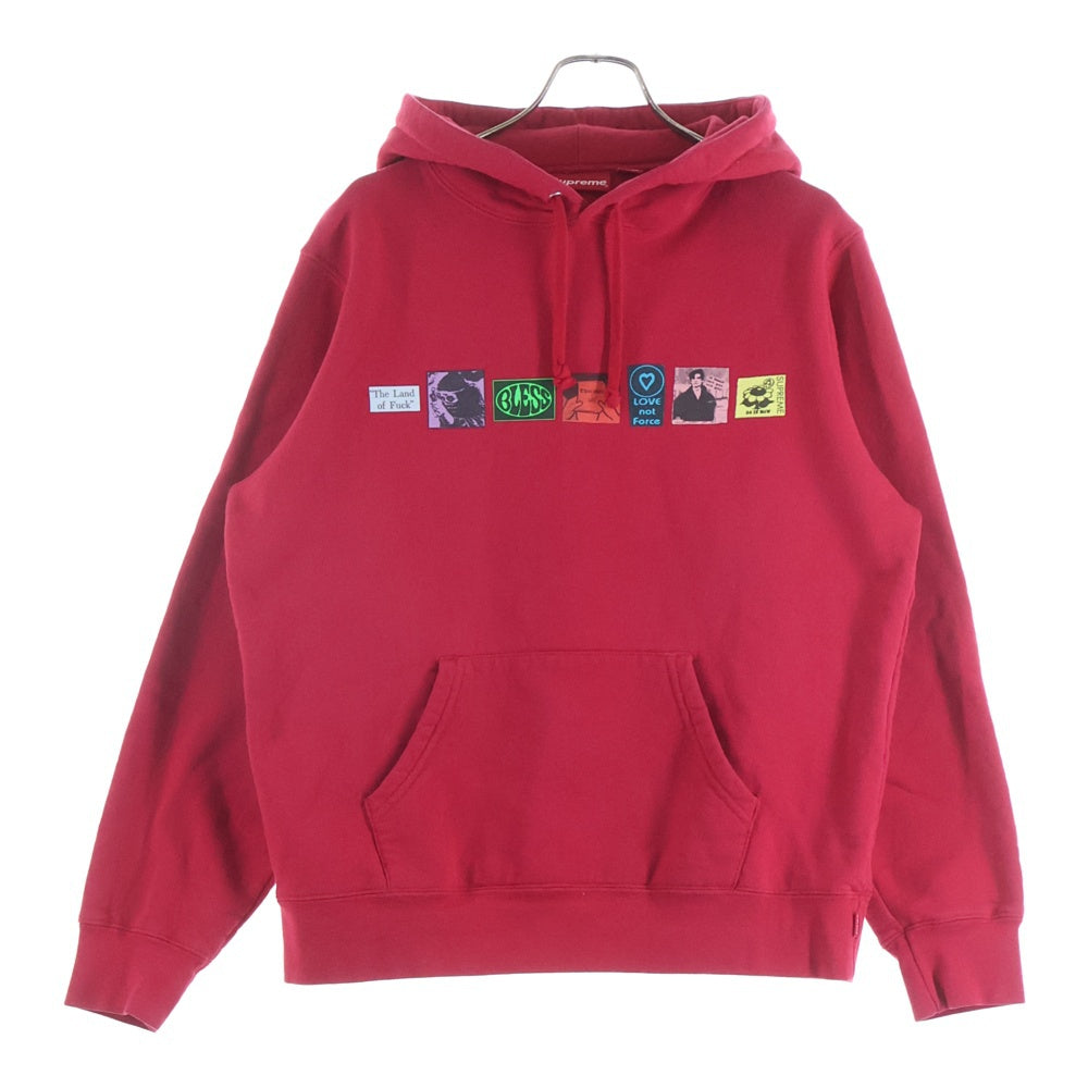 SUPREME(シュプリーム) 18SS Bless Hooded Sweatshirt ブレス プルオーバースウェットパーカー フーディー レッド