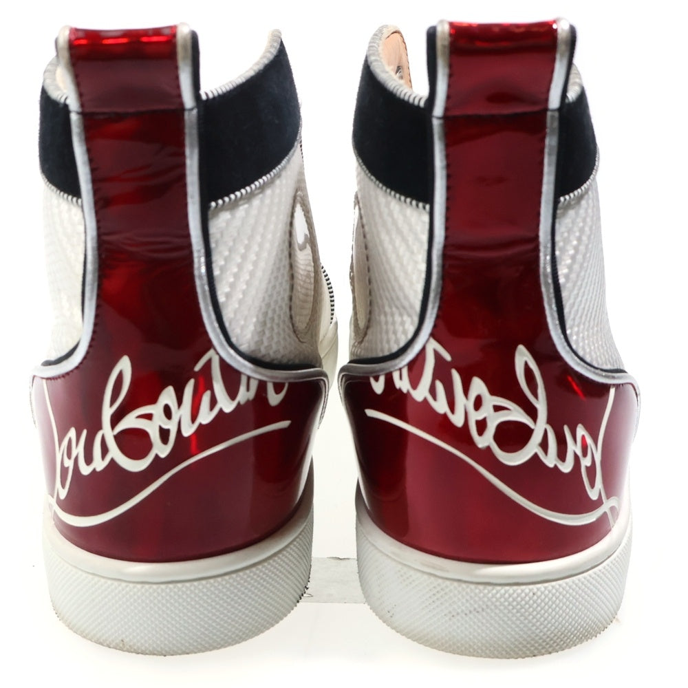 CHRISTIAN LOUBOUTIN(クリスチャンルブタン) FUN LOUIS FLAT ルイス フラット レザー ハイカット スニーカー ホワイト