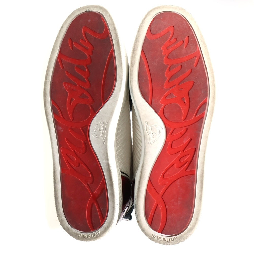 CHRISTIAN LOUBOUTIN(クリスチャンルブタン) FUN LOUIS FLAT ルイス フラット レザー ハイカット スニーカー ホワイト