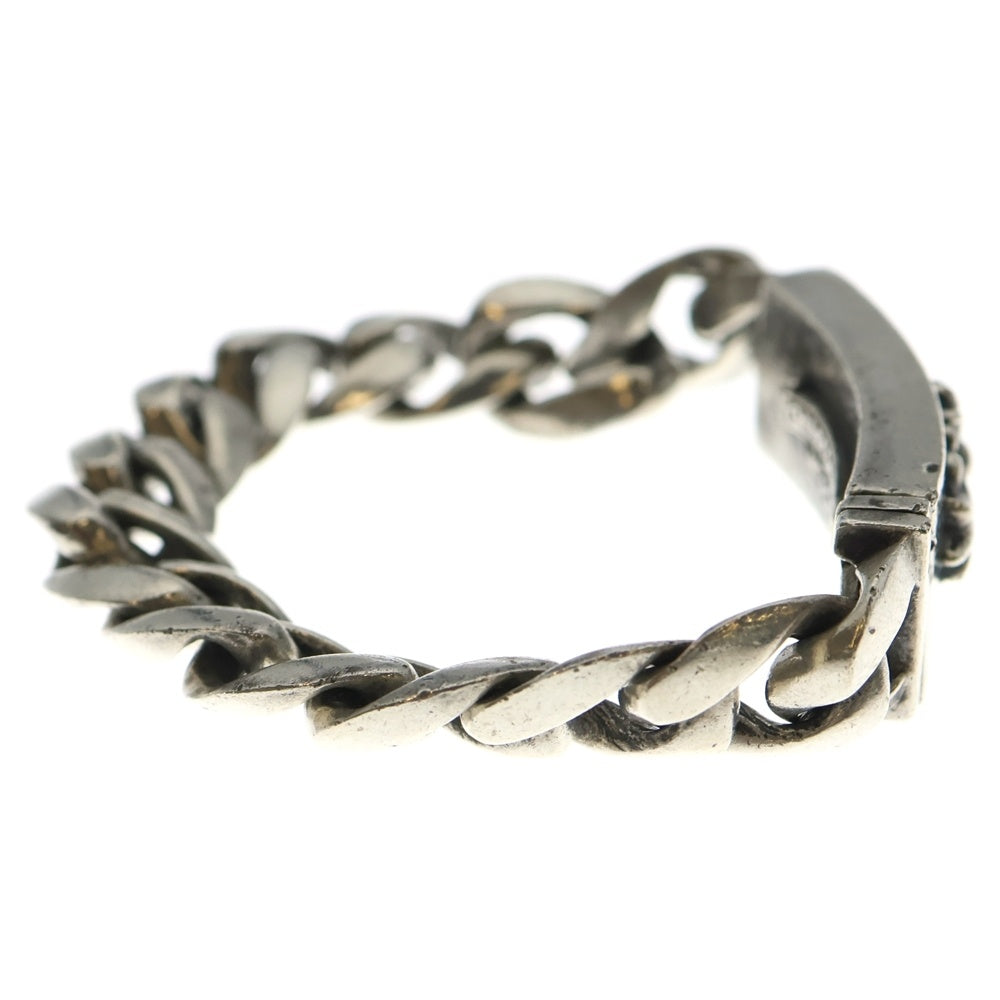CHROME HEARTS(クロムハーツ) ID FLORAL CRS フローラルクロスIDクラシックリンク ブレスレット 13LINK シルバー BCA164
