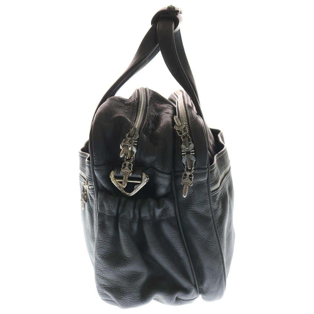 CHROME HEARTS(クロムハーツ) DIAPER BAG LEATHER SHOULDER 2WAY BAG ダイパー レザーショルダーバッグ ブラック
