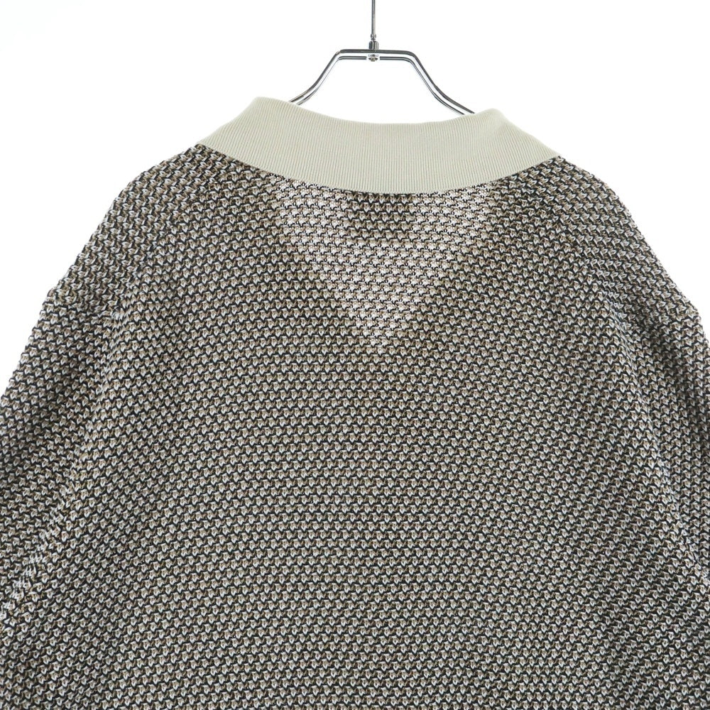 HUGO BOSS(ヒューゴボス) レギュラーフィットニットカーディガン 半袖シャツ ブラウン