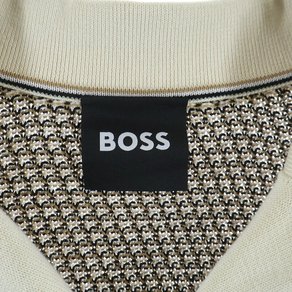 HUGO BOSS(ヒューゴボス) レギュラーフィットニットカーディガン 半袖シャツ ブラウン