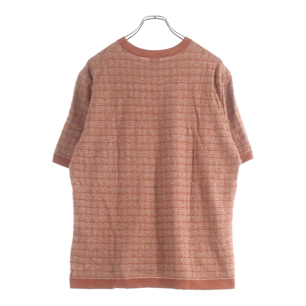 HUGO BOSS(ヒューゴボス) リラックスフィット ジャカードニット半袖Tシャツ カットソー