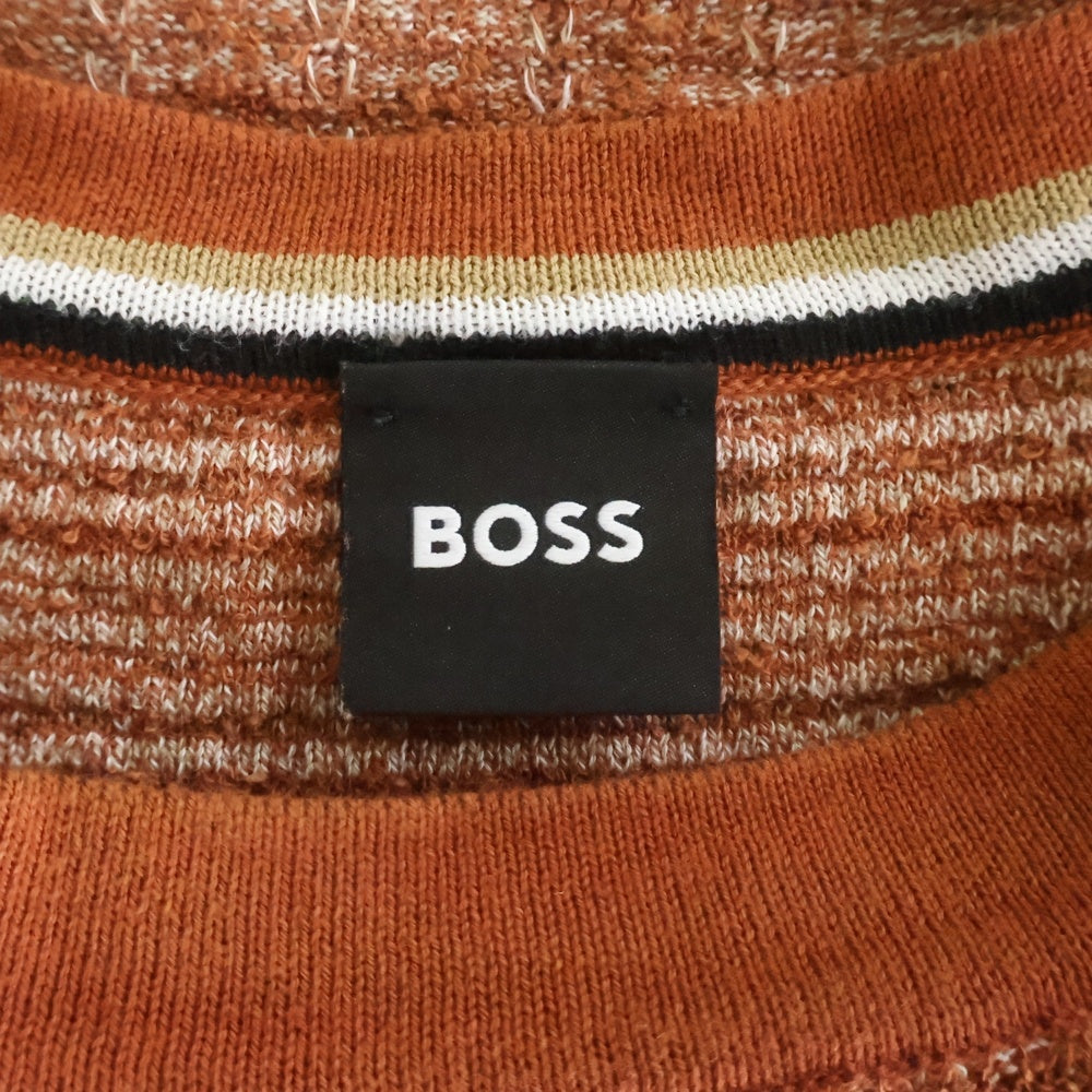 HUGO BOSS(ヒューゴボス) リラックスフィット ジャカードニット半袖Tシャツ カットソー