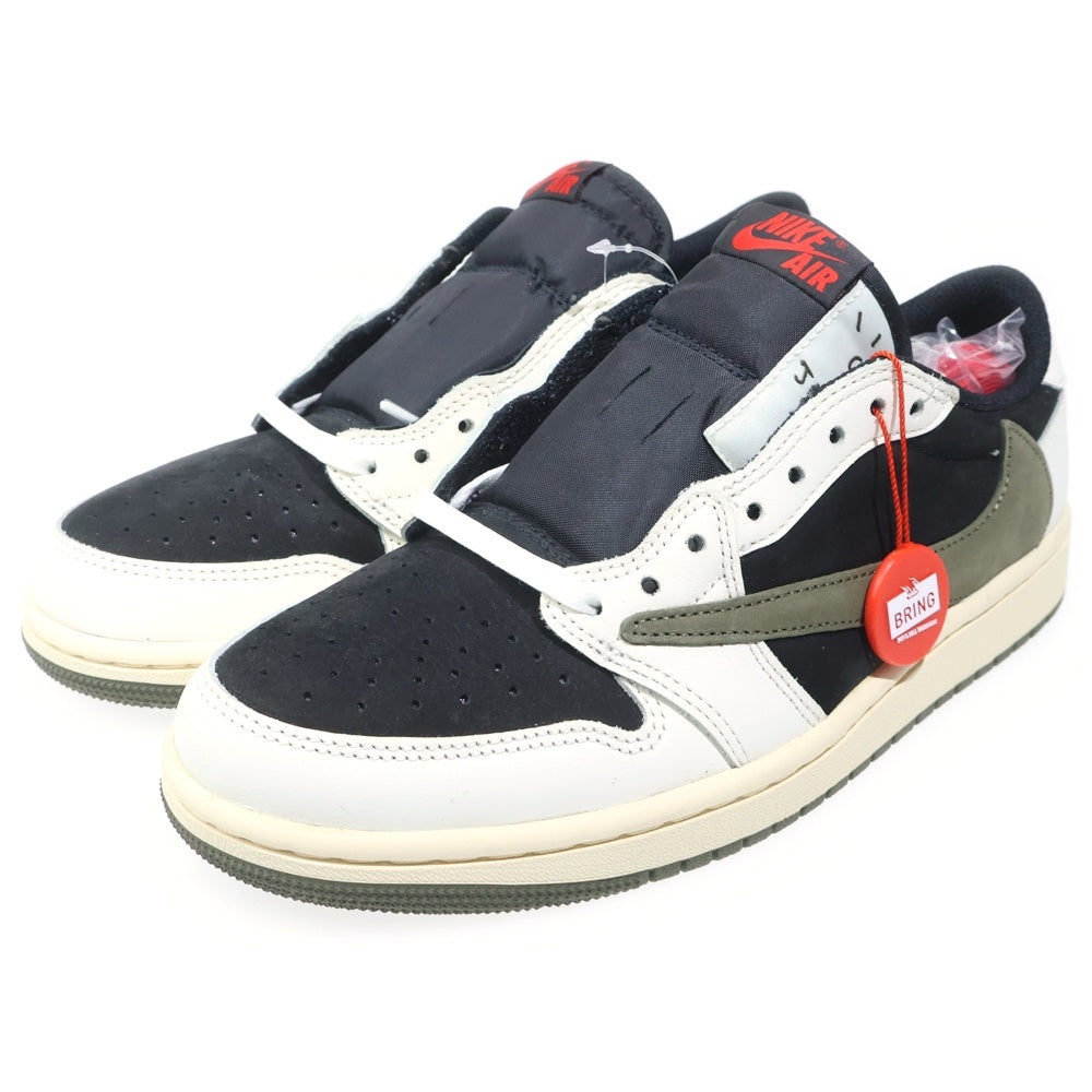 NIKE(ナイキ) ×TRAVIS SCOTT WMNS AIR JORDAN 1 LOW OG Medium Olive DZ4137-106 トラヴィススコット ウィメンズ エアジョーダン1 ミディアムオリーブ ローカットスニーカー レディース