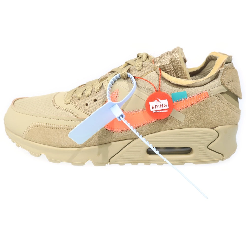 NIKE(ナイキ) ×OFF-WHITE THE 10 AIR MAX 90 DESERT ORE AA7293-200 オフホワイト エアマックス90 デザートオレ ローカットスニーカー ブラウン US10.5/28.5cm