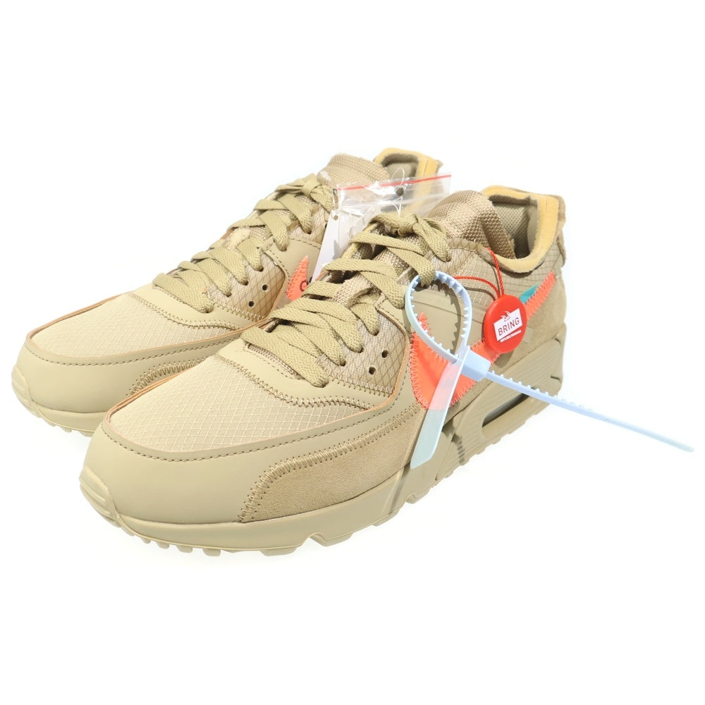 NIKE(ナイキ) ×OFF-WHITE THE 10 AIR MAX 90 DESERT ORE AA7293-200 オフホワイト エアマックス90 デザートオレ ローカットスニーカー ブラウン US10.5/28.5cm