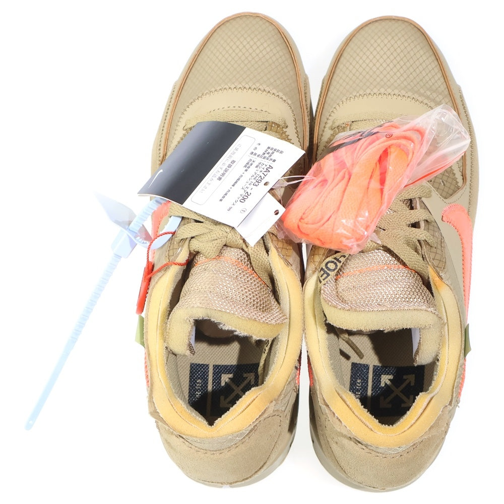 NIKE(ナイキ) ×OFF-WHITE THE 10 AIR MAX 90 DESERT ORE AA7293-200 オフホワイト エアマックス90 デザートオレ ローカットスニーカー ブラウン US10.5/28.5cm