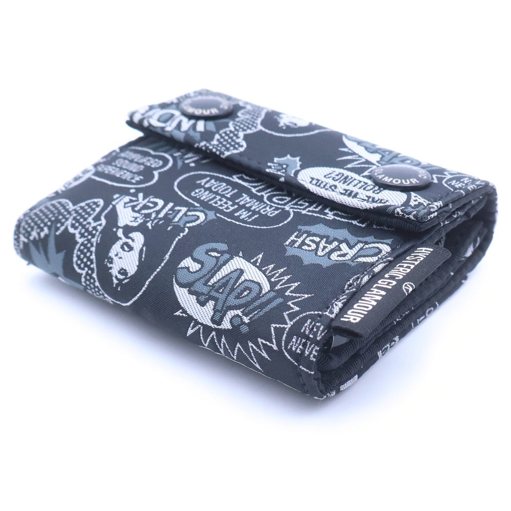 HYSTERIC GLAMOUR(ヒステリックグラマー) ×PORTER WALLET ポーター 吉田カバン 総柄ロゴ ミニウォレット 財布 ブラック レディース