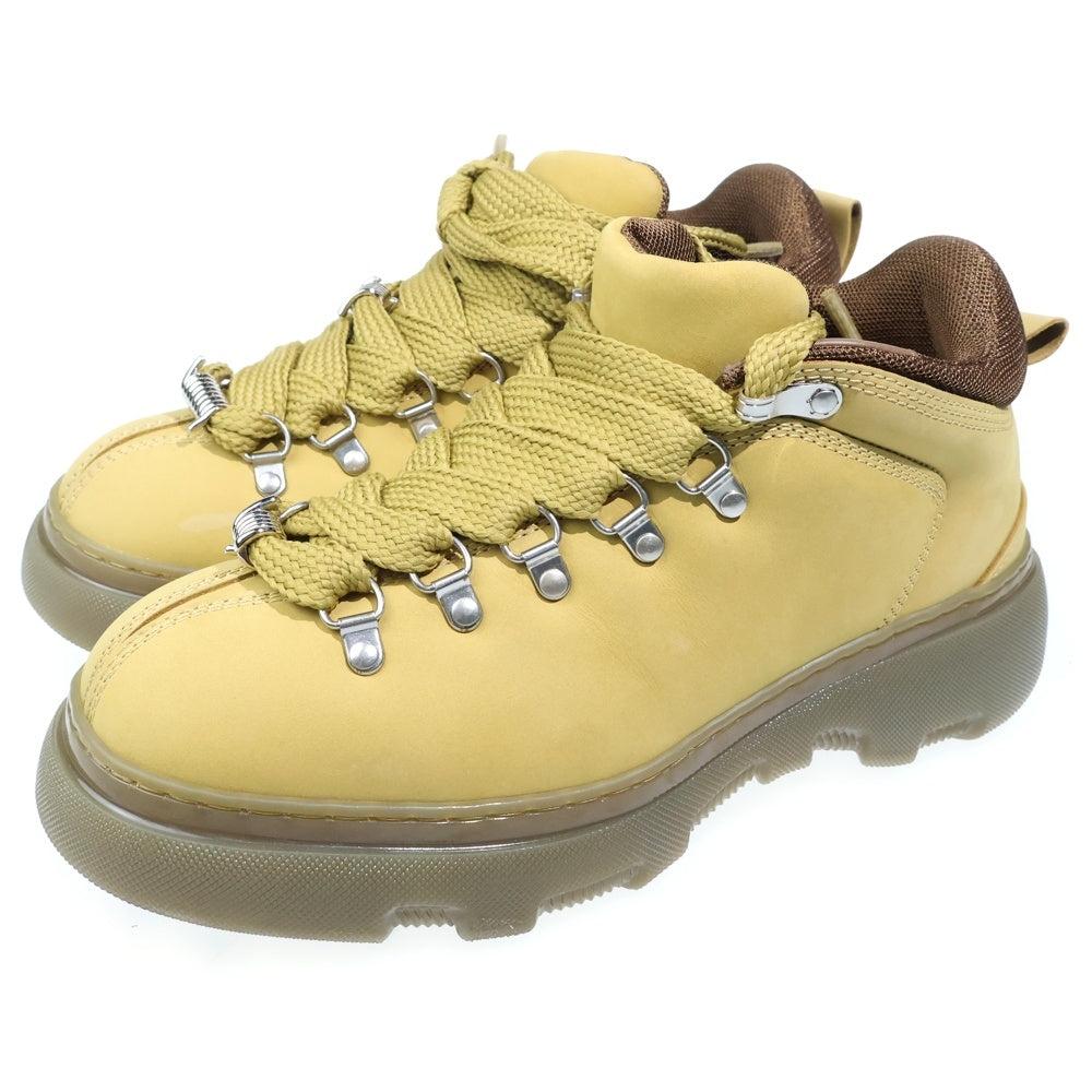 BURBERRY(バーバリー) ジャンボレース レザー チェーン アンクルブーツ ブラウン