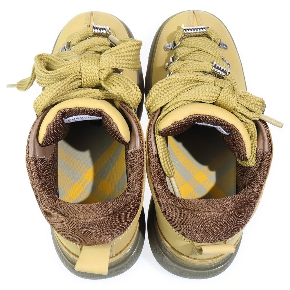 BURBERRY(バーバリー) ジャンボレース レザー チェーン アンクルブーツ ブラウン