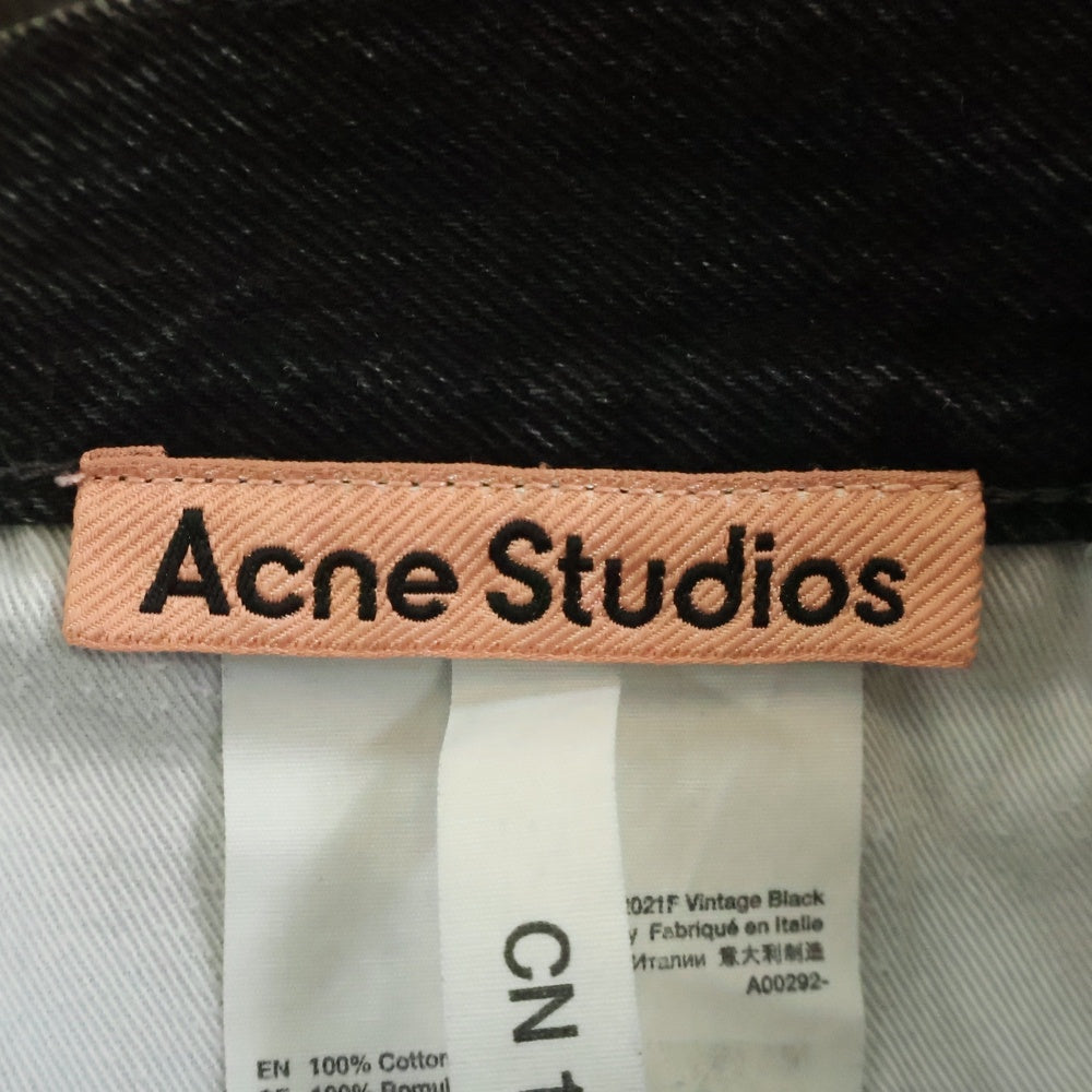Acne Studios(アクネ ストゥディオズ) ルーズフィット ブーツカット デニムパンツ ブラック