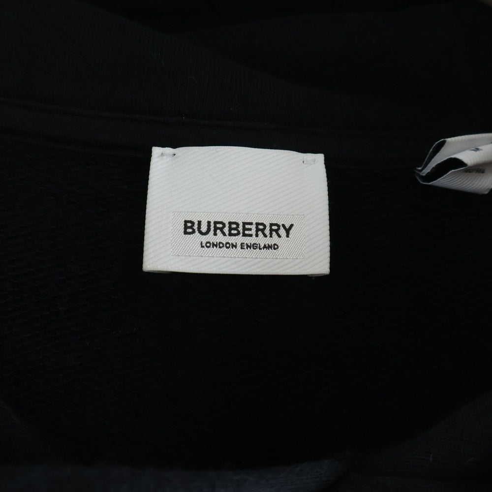 BURBERRY(バーバリー) ホースフェリー ロゴプリント フーディープルオーバーパーカー ブラック 8028539