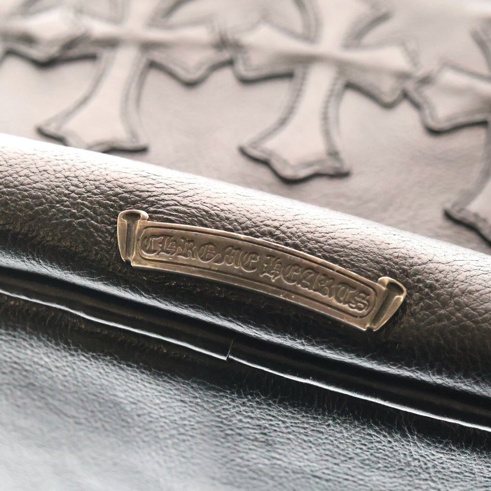 CHROME HEARTS(クロムハーツ) GYM SM ジムバッグ レザークロスパッチ オールドスモールレザーハンドバッグ ブラック