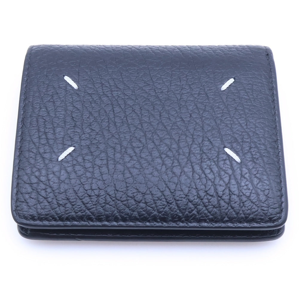 Maison Martin Margiela(メゾンマルタンマルジェラ) 4ステッチ 二つ折りレザーウォレット ブラック S56UI0140