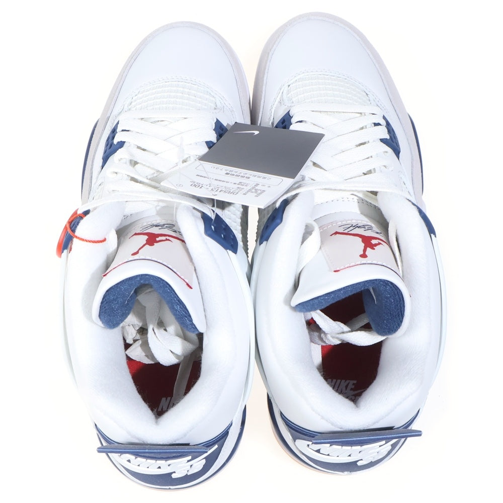 NIKE(ナイキ) AIR JORDAN 4 RETRO SP SUMMIT WHITE エアジョーダン レトロ サミットホワイト ミッドカットスニーカー ホワイト/ブルー UK9.5/28.5cm DR5415-100