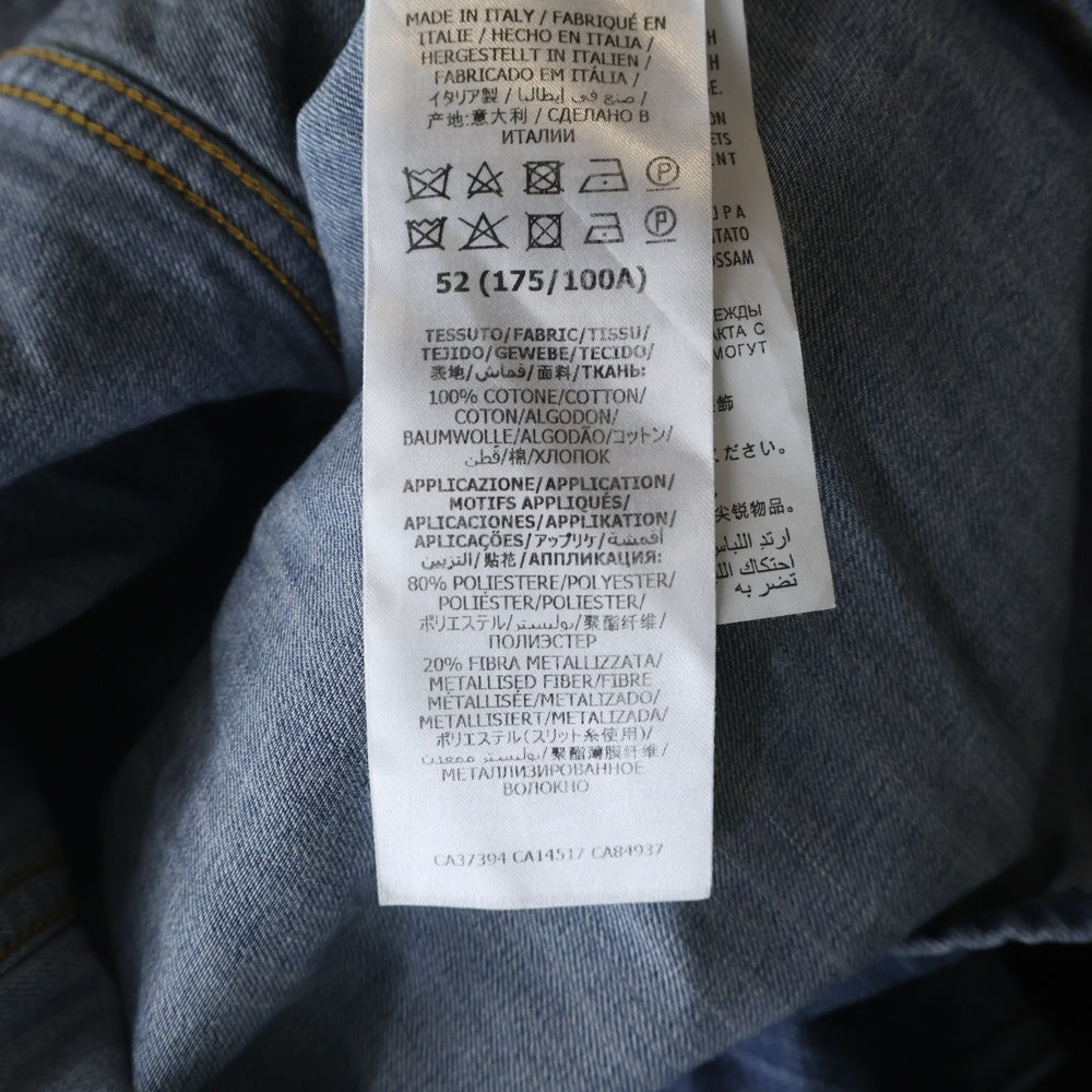 GUCCI(グッチ) PATCHWORK EFFECT DENIM SHIRT パッチワーク デニム 長袖シャツ インディゴ 623229 XDA8K